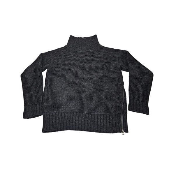 Lululemon Women's Karma Kurmasana Merino Wool Turtleneck Sweater Size 12 Black - Picture 1 of 12